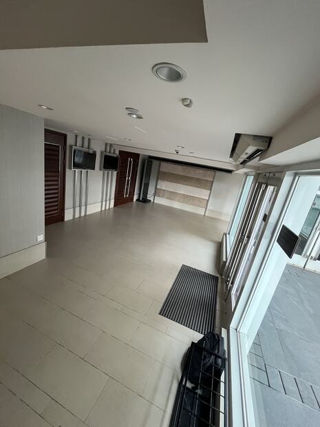 Exit doors and mat