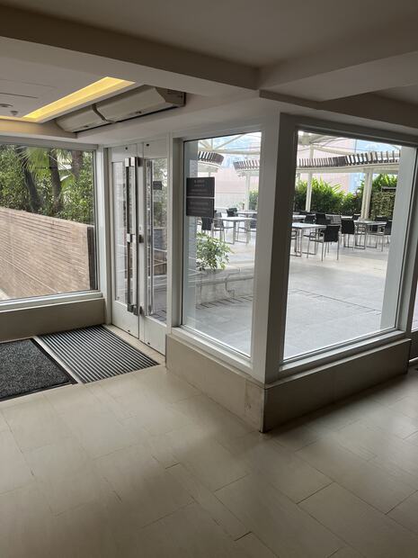 Glass wall wide
