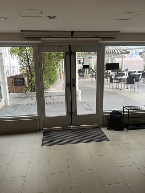 Terrace door outward view
