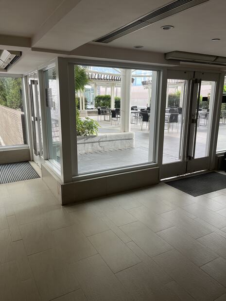 Terrace doors from room