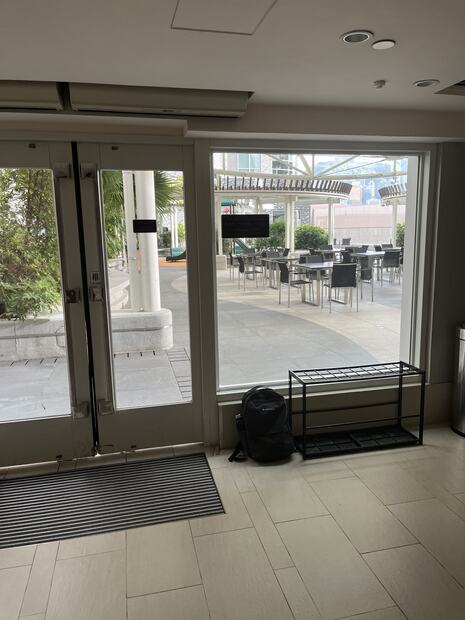 Terrace doors seating beyond