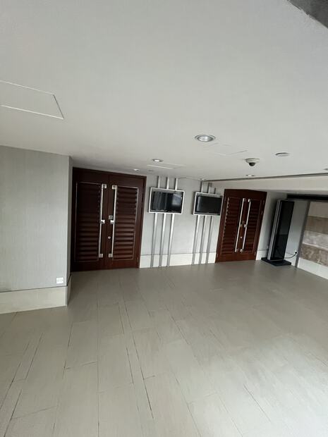 Wood doors from inside