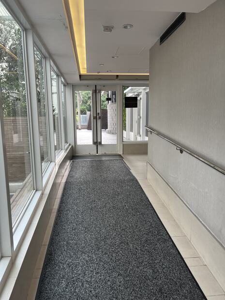 Toward exit doors